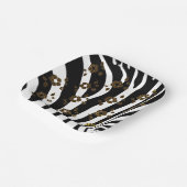 動物とフローラデザイン ペーパープレート (傾斜あり)