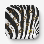 動物とフローラデザイン ペーパープレート (正面)