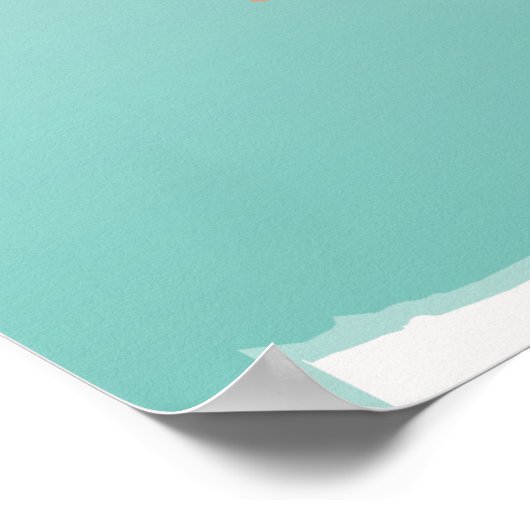 動物とランドマークを使った子どもの世界地図 ポスター (角)