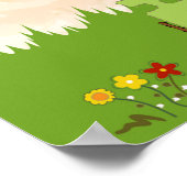 動物と傘を使った赤ちゃんシャワー列車 ポスター (角)