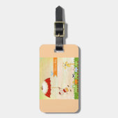 動物と傘を使った赤ちゃんシャワー列車 ラゲッジタグ (正面縦)