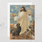 動物と共にイエス シーズンカード (正面/裏面)