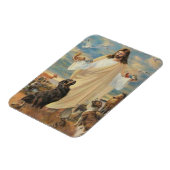 動物と共にイエス マグネット (左側)