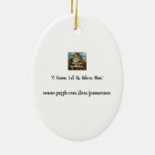 動物と出生ステンドグラス水彩画 セラミックオーナメント (裏面)