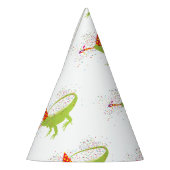 動物と提携するイグアナトカゲのパーティー パーティーハット (左)