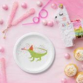 動物と提携するイグアナトカゲのパーティー ペーパープレート (パーティー)