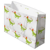 動物と提携するイグアナトカゲのパーティー ラージペーパーバッグ (正面アングル)
