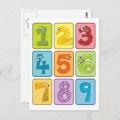 動物と数 ポストカード (正面/裏面)