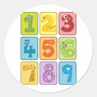 動物と数 ラウンドシール