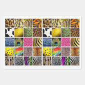 動物と昆虫の皮膚の羽の野生生物のパターン ラッピングペーパーシート (正面3)