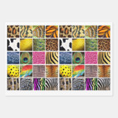 動物と昆虫の皮膚の羽の野生生物のパターン ラッピングペーパーシート (正面2)