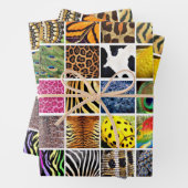 動物と昆虫の皮膚の羽の野生生物のパターン ラッピングペーパーシート (インサイチュ)