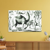 動物と花の勉強，彫刻 キャンバスプリント (インサイチュ (リビング))