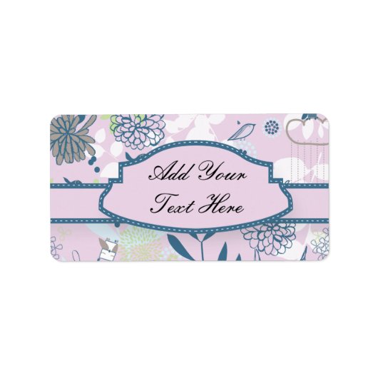 動物と花 ラベル (正面)