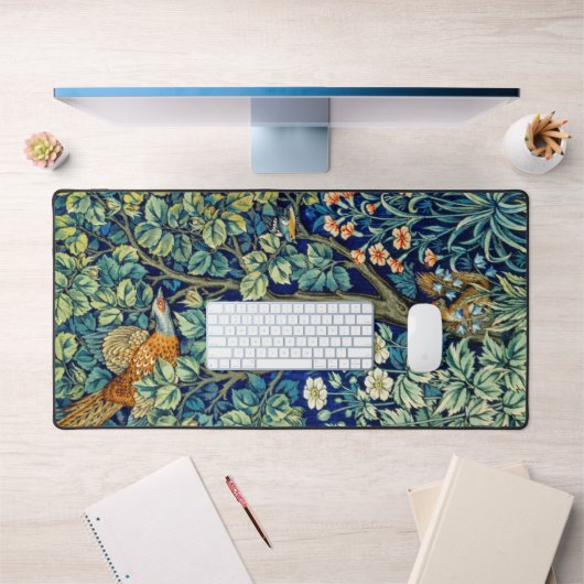 動物と花、森、ウィリアム・モリス デスクマット (オフィス1)