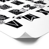 動物と行動アルファベット教育子供部屋 ポスター (角)