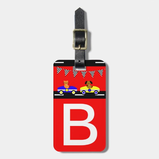 動物と車 ラゲッジタグ (正面縦)