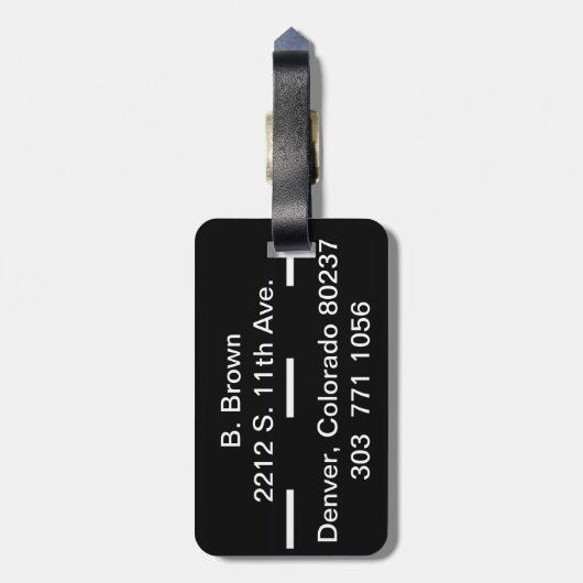 動物と車 ラゲッジタグ (裏面縦)