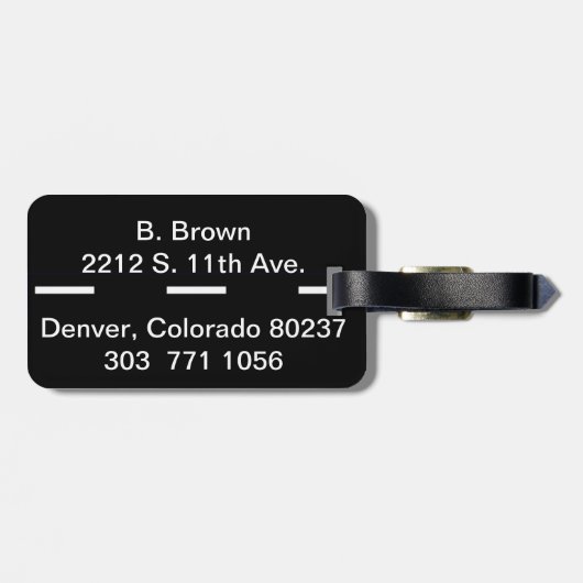 動物と車 ラゲッジタグ (裏面横)