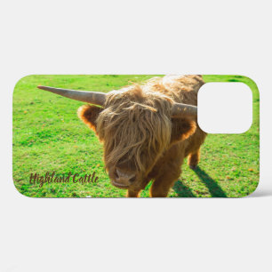 動物と農場の恋人のための高地牛の牛 iPhone 12ケース