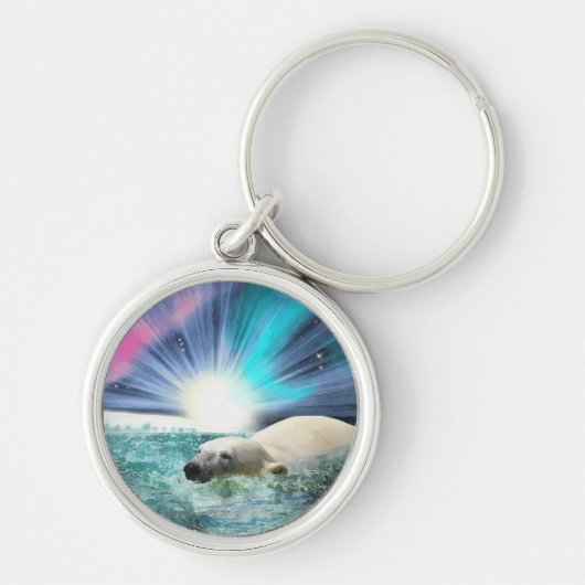 動物と野生動物の支援者のためのクマのデザイン キーホルダー (正面)