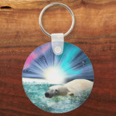 動物と野生動物の支援者のためのクマのデザイン キーホルダー (正面)