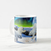 動物と野生動物の支援者のためのクマのデザイン コーヒーマグカップ (正面左)