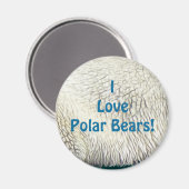 動物と野生動物の支援者のためのクマのデザイン マグネット (正面/裏面)