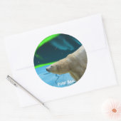 動物と野生動物の支援者のためのクマのデザイン ラウンドシール (封筒)