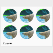 動物と野生動物の支援者のためのクマのデザイン ラウンドシール (シート)