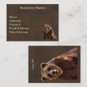 動物と野生動物の支援者のためのクマのデザイン 名刺 (正面/裏面)