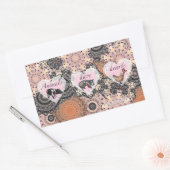 動物にはハートがある 長方形シール (封筒)