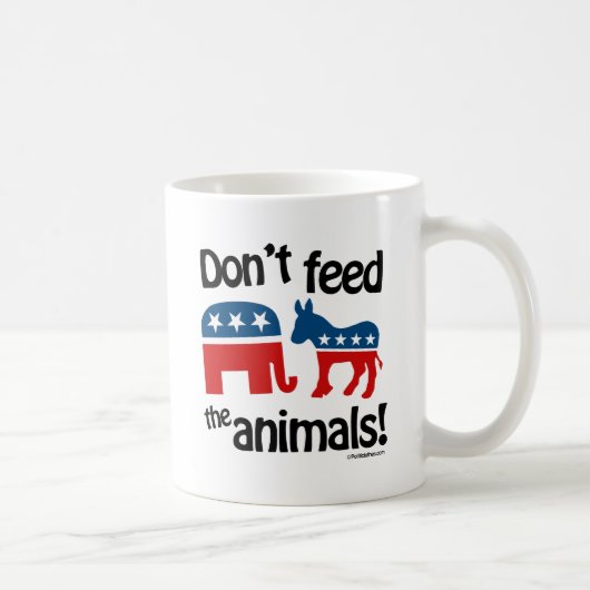 動物にエサを与えないで - コーヒーマグカップ (右)
