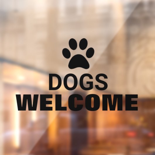動物に優しい犬歓迎ステッカー 業務用ガラス ウィンドウサイン (シート2)