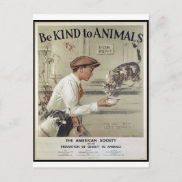 動物に優しい – Vintage Poster ポストカード