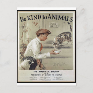 動物に優しい – Vintage Poster ポストカード
