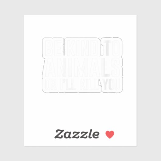 動物に優しくしないとプレゼントをおもしろい殺す シール (シート)