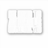 動物に優しくしないとプレゼントをおもしろい殺す シール (正面)