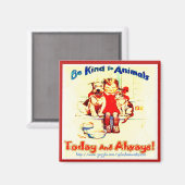 「動物に優しくしなさい！」 マグネット (正面/裏面)