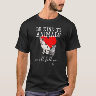 動物に優しく 猫 キティ 女性 ペット 動物 愛 Tシャツ