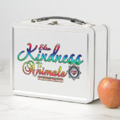 動物に優しさを示すレインボータイポグラフィ メタルランチボックス (インサイチュ)