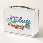 動物に優しさを示すレインボータイポグラフィ メタルランチボックス (裏面)