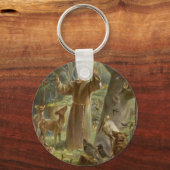 動物に囲まれたアッシジの聖フランシス キーホルダー (正面)