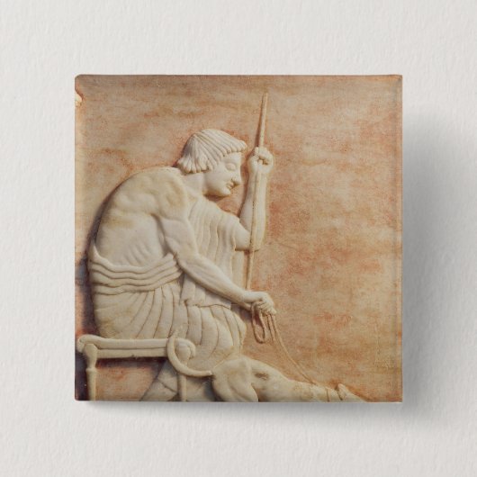 動物に悩ますこと 缶バッジ (正面)