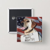 動物に権利があります 缶バッジ (正面&裏面)