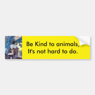 "動物に親切が"のバンパーステッカーあって下さい バンパーステッカー