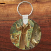 動物に説教するアッシジの聖フランシス キーホルダー (正面)