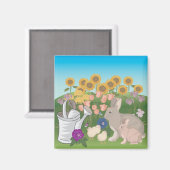 動物のうさぎ🐰磁石 マグネット (正面/裏面)