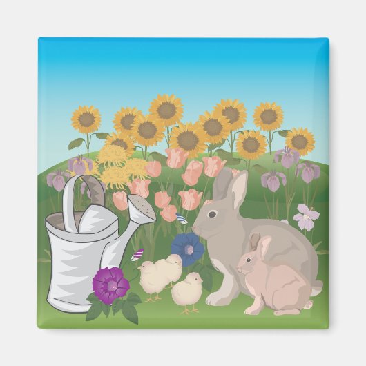 動物のうさぎ🐰磁石 マグネット (正面)