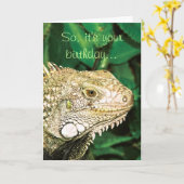 動物のおもしろいな誕生日のユーモア カード (黄色い花)